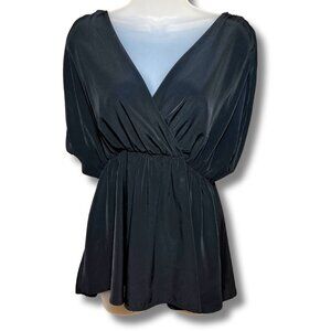 H&M Black Cinched Waist Blouse | Size 8